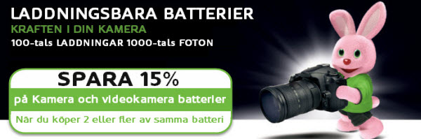 Digitalkamera-Batterier, Laddare och Adaptrar