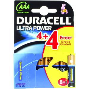 Duracell Ultra Power AAA 4+4 Gratis Pack