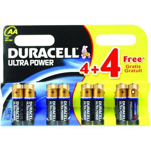 Duracell Ultra Power AA 4Pack + 4 Gratis