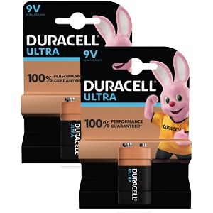 Duracell Ultra Power 9V 2 Pack Batteri