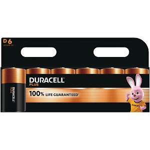 Duracell Plus Power D-storlek (6-pack)