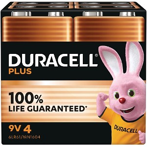 Duracell Plus Power 9v Packet Med 4