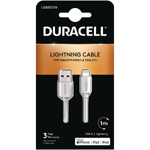 Duracell 1 meter USB-A till Lightning-kabel