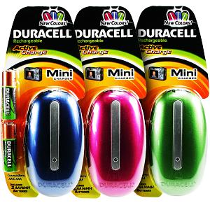 Duracell miniladdare, färg 6-pack