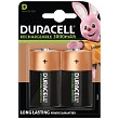 Duracell uppladdningsbara batterier, D-storlek