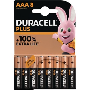 Duracell Plus Power AAA 8 Packs Batterier