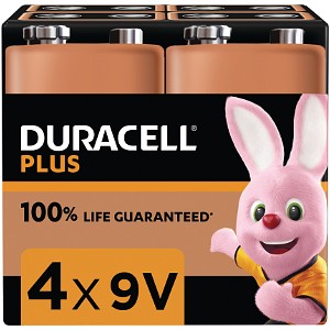 Duracell Plus Power 9v Packet Med 4