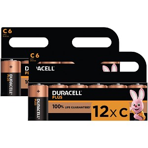 Duracell Plus Power C-storlek (12-pack)