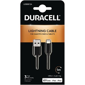 Duracell 1m USB-A till Lightning-kabel