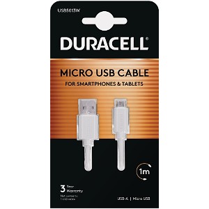 Duracell 2m USB-A- till mikro-USB-kabel