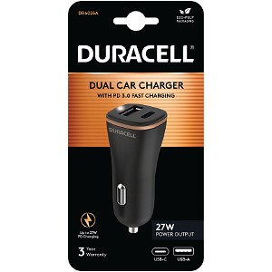 Duracell USB-A + USB-C-laddare för bil