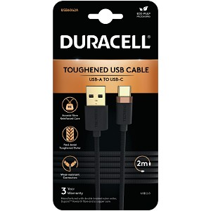 Duracell 2m USB-A- till USB-C-kabel