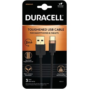 Duracell 2m USB-A- till USB-C-kabel