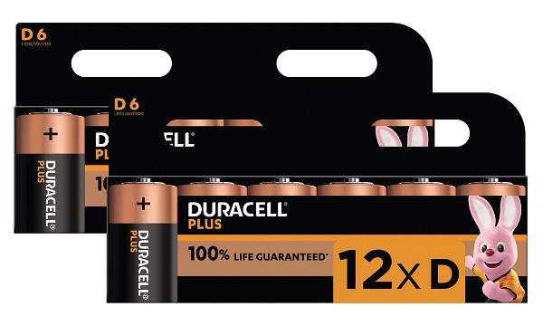 Duracell Plus Power D Size (Pack of 12)