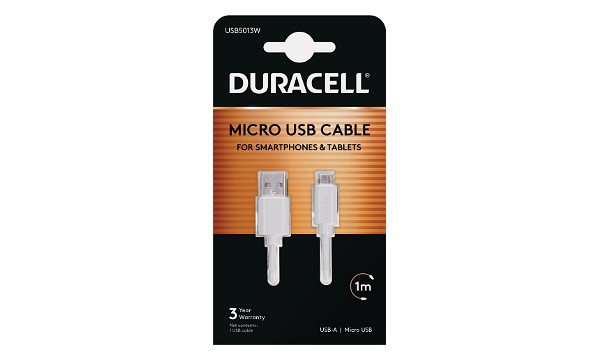 Duracell 2m USB-A- till mikro-USB-kabel